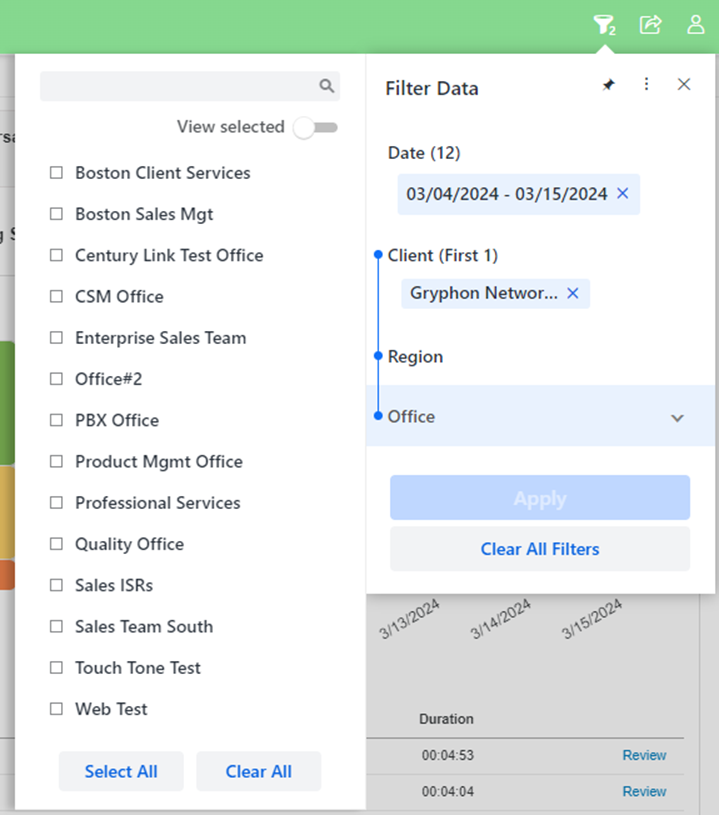 Filter Data