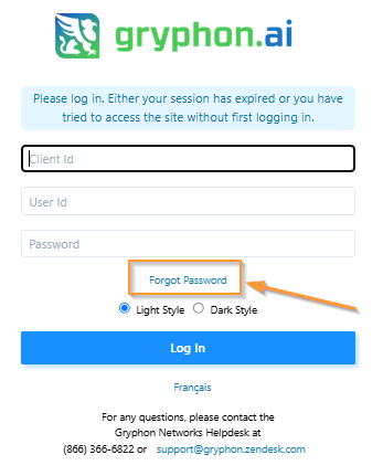 forgot password link