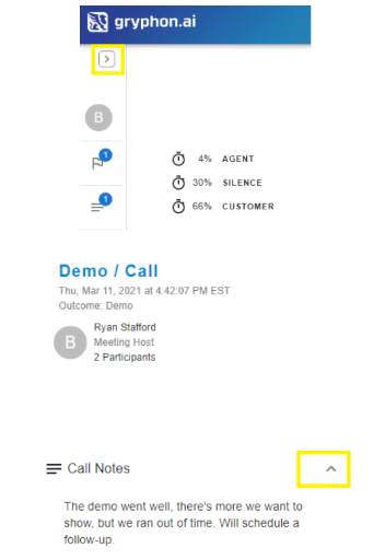 call notes
