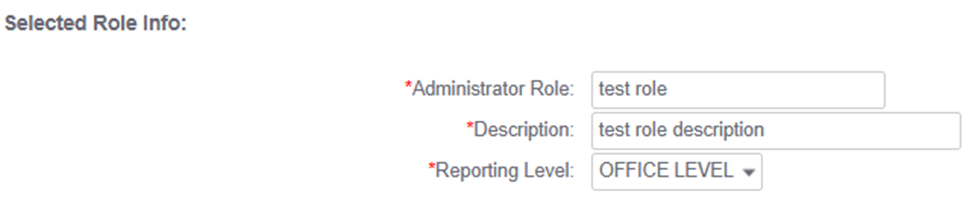 role info fields