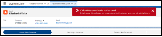 error message