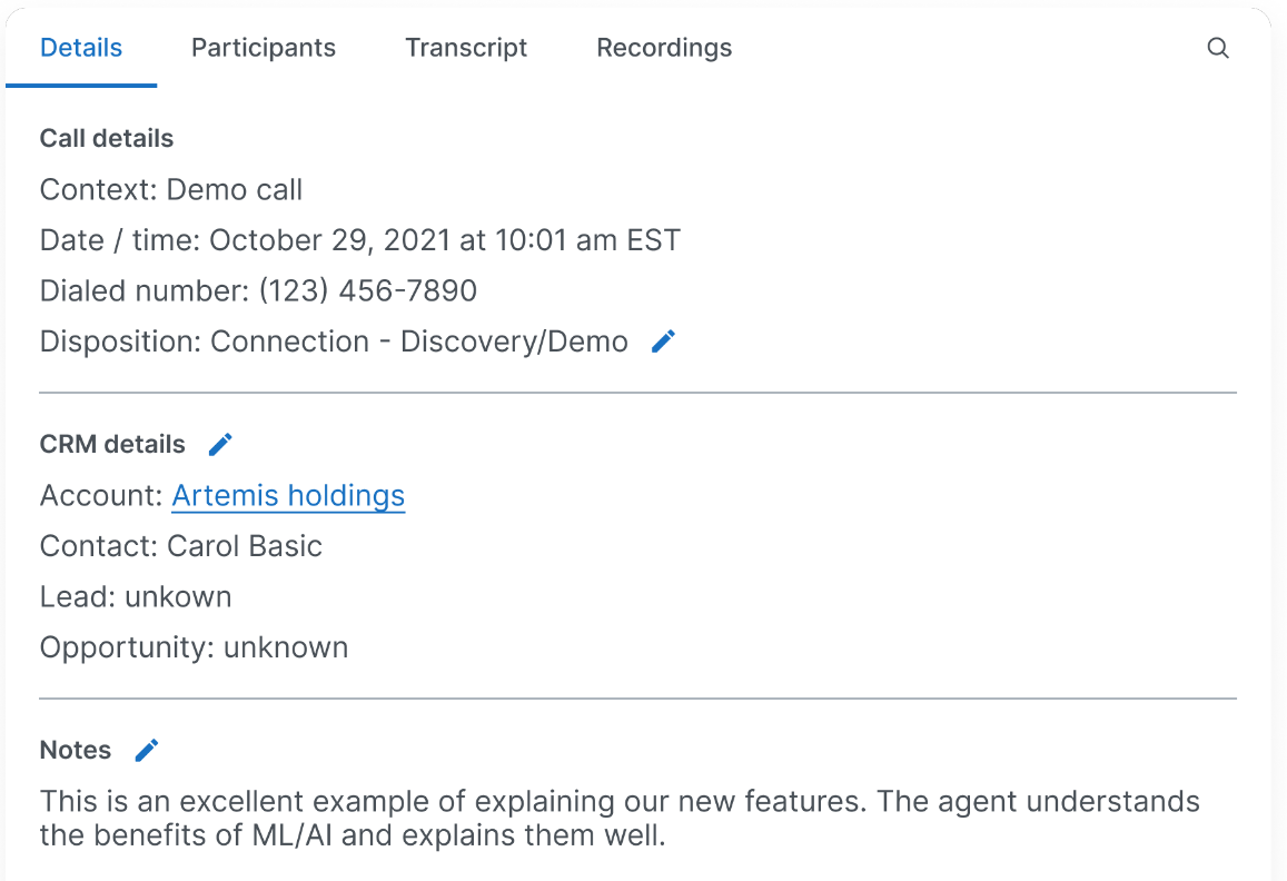 call details
